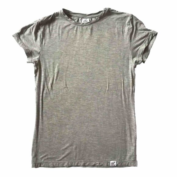 Boody Eco Wear Organic Bamboo Womens XS Gray Short Sleeve Pullover Top Stretch - Picture 1 of 8